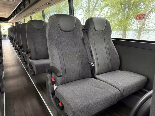 rome charter bus interior